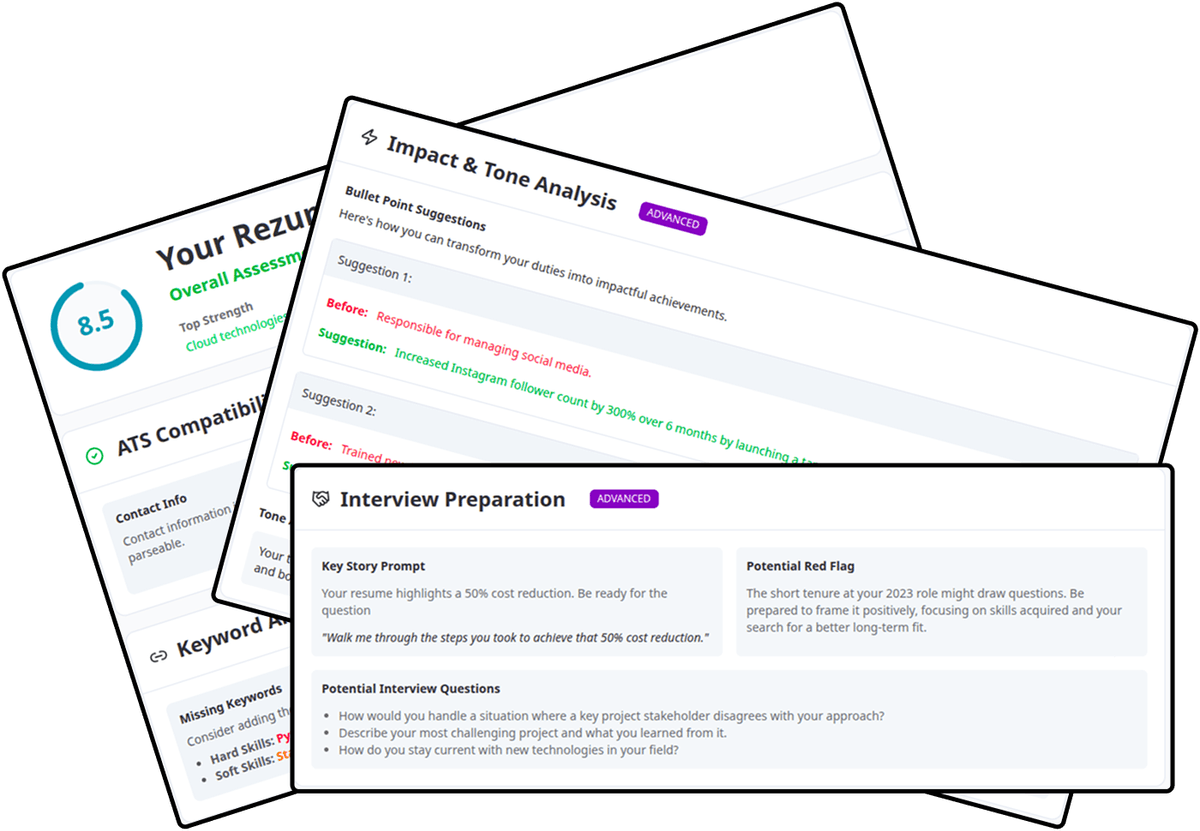 Resume analysis illustration